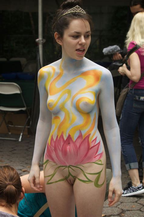 Best Body Painting Models Porn Videos Newest Woman Blue Body Paint