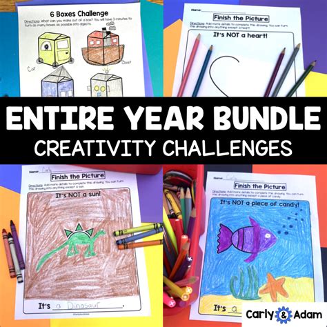 Creativity Challenges And Stem Includes A Free Creativity Challenge — Carly And Adam