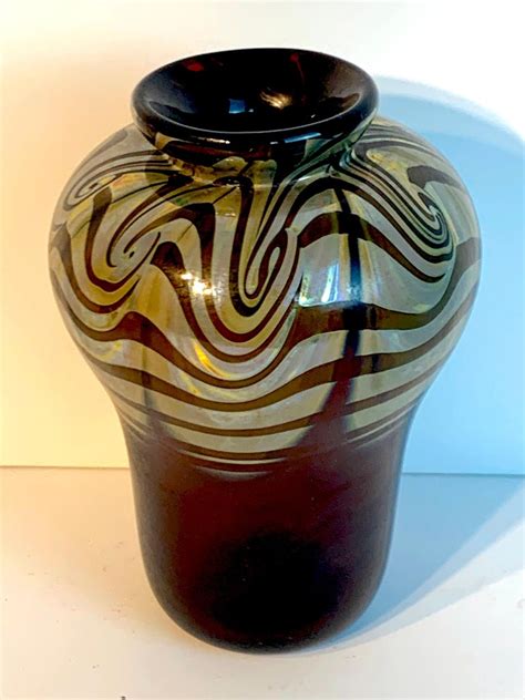 Art Nouveau Bronze Mounted Loetz Vase Stamped Made In Austria For Sale