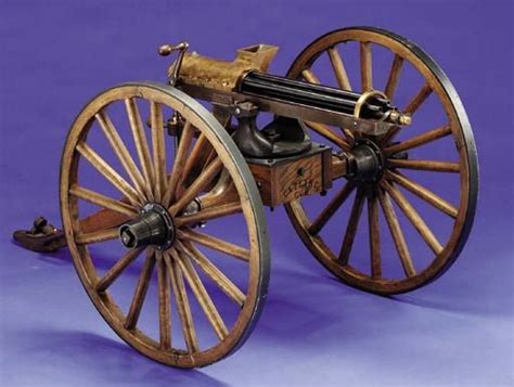 A Fine Scale Model Of A Six Barrel Model 1862 Gatling Gun By Tippmann