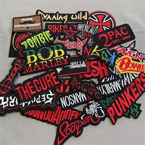 Punk Rock Band Music Fusible Stickers Embroidery Applique Badge Iron On