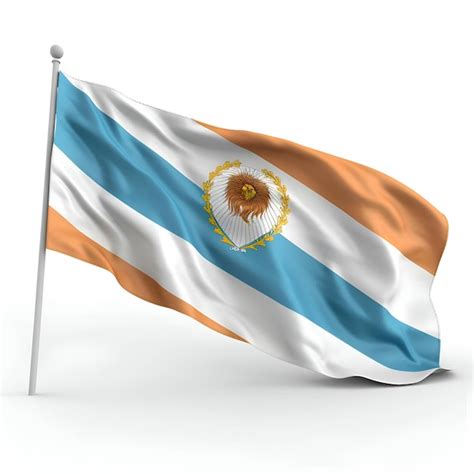 Premium Ai Image Argentina Flag On White Isolated Background 3d Rendering