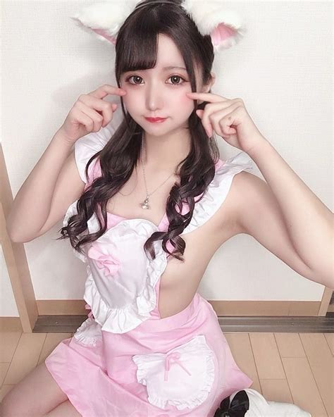 Kawaii Japanese Girl Big Heart Ruffle Pink Maid Dress — Sofyee