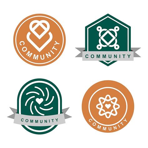 Set Community Branding Logo Design Premium Vector Rawpixel