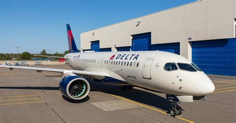 Delta Air Lines Airbus A220 Cseries Rolls Out Of Paint Shop