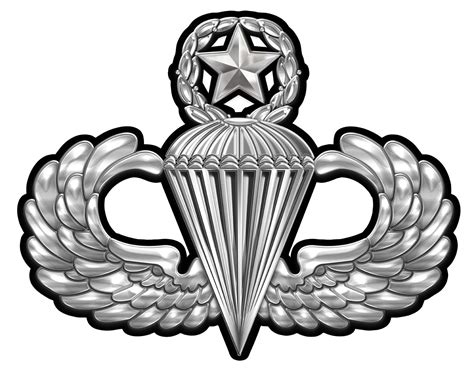 Us Army Airborne Master Parachutist Badge All Metal Sign Large 19