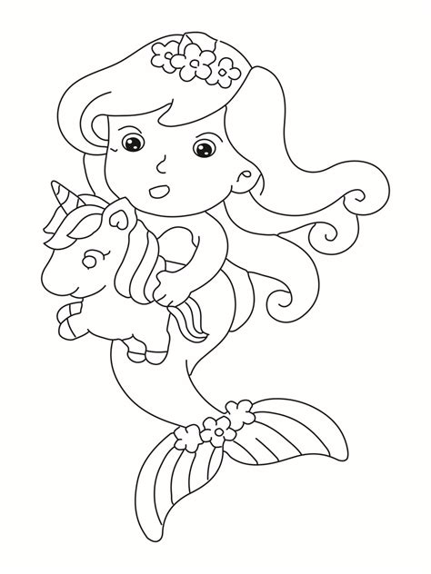 Fairy Mermaid Färbung Seite Kostenlose Druckbare Malvorlagen Für Kinder