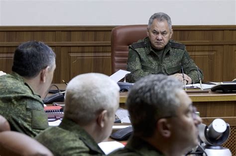 Russias Top Military Brass Brief Defense Minister On Current Situation