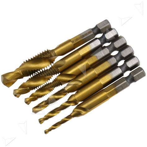 M3 M12 Metric Titanium Coated Hss Thread Tap Set Metric Plug Tap Drill