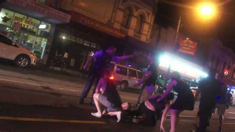 brawl outside bar on sydney road melbourne youtube