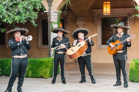 Live Mariachi Band Playing During Outdoor Wedding Ceremony Leslie Ann