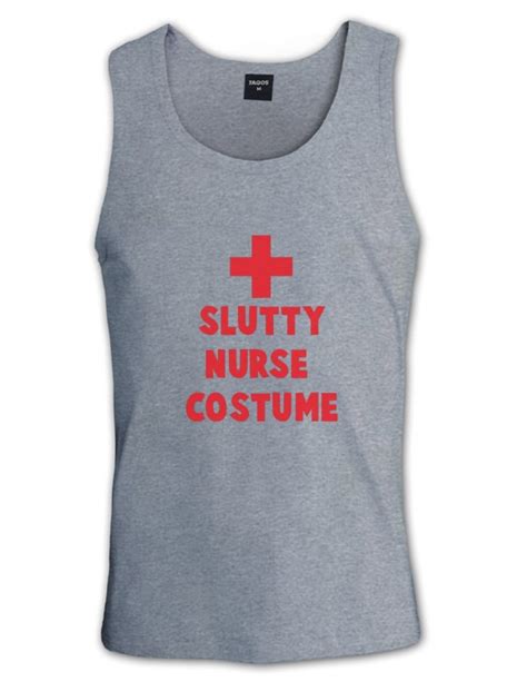 Slutty Nurse Costume Singlet Cheap Easy Quick Halloween Costume Party Tee Rude Ebay