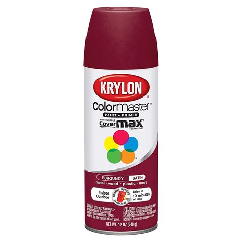 Krylon Sw53503 12 Oz Satin Burgundy Color Master Enamel Spray Paint