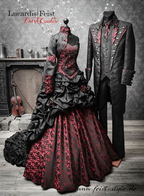 Exceptional Black Gothic Wedding Gown Original Feist Style Wedding Dress Etsy Brautmode