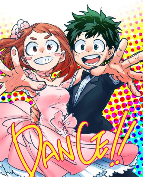 Midoriya Izuku And Uraraka Ochako Boku No Hero Academia Drawn By