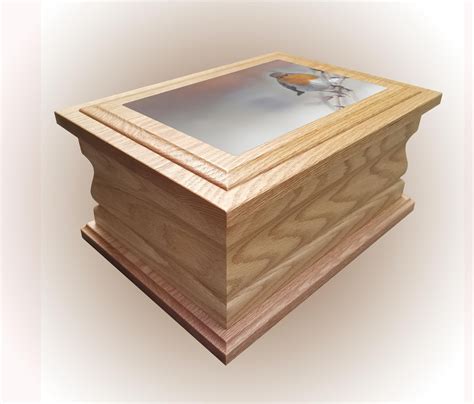 Wooden Cremation Urn Ashes Casket Beautiful Robin Design Etsy