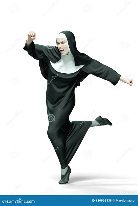 nun is running stock illustration illustration of christian 180962338