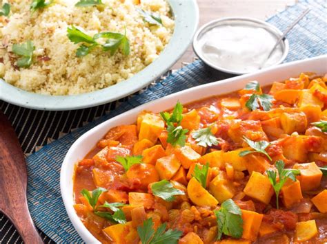 The couscous itself is often plain, with a flavourful meat or vegetable stew prepared with plenty of spices, which is. Moroccan Root Vegetable Tagine Recipe and Nutrition - Eat ...