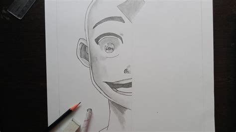 How To Draw Aang Avatar With Pencil Step By Step Easy Drawing