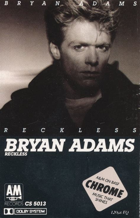 Bryan Adams Reckless Clear Cassette Discogs