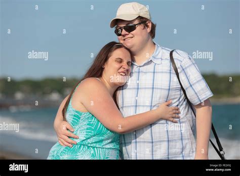 Blind Couple In Love And Enjoying The Outdoors Stock Photo Alamy