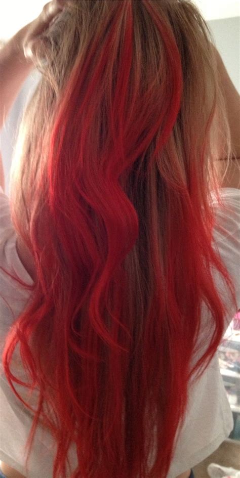 Diy Dip Dyed Hair W Red Koolaid Mix Easy And Fun To Do Dip Dye Hair