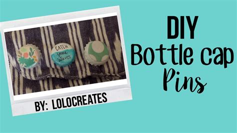 Diy Bottlecap Pins Youtube