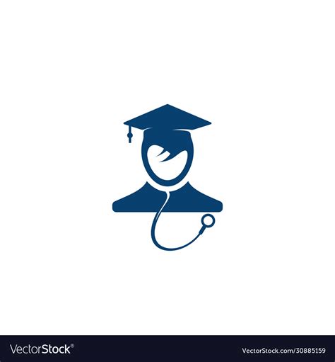 Medical School Logo Design Royalty Free Vector Image