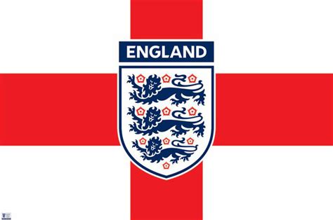 The flag of england is derived from saint george's cross (heraldic blazon: England - fa crest Poster | Sold at Abposters.com