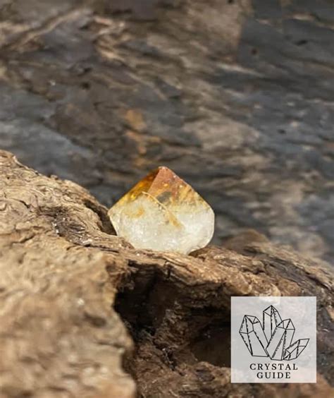 Raw Pointed Citrine Polished Crystal Guide