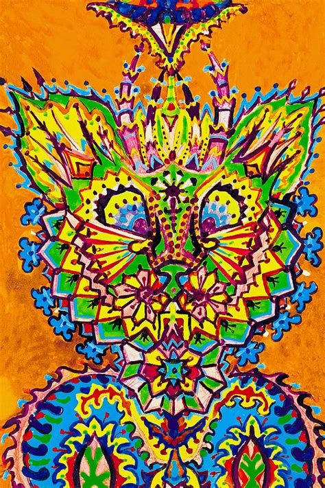 Psychedelic Cat By Louis Wain Painting By Orca Art Gallery Pixels