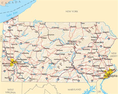 Map Of Pennsylvania Cities And Towns