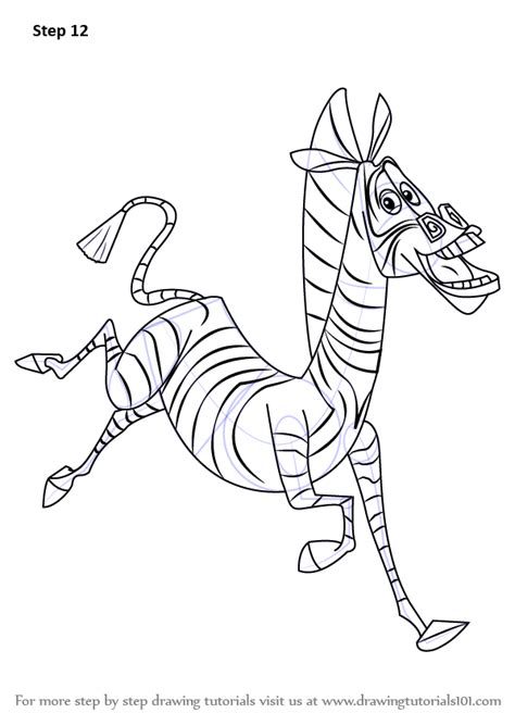 Make a coloring book with zebra cartoon for one click. Learn How to Draw Marty the Zebra from Madagascar ...