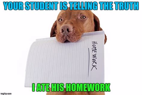 Dog Ate Homework Imgflip