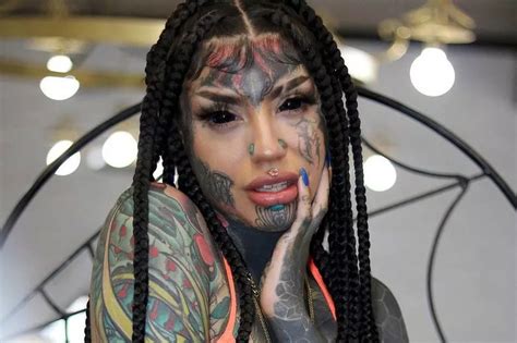 Tattoo Artist Inked Face And Eyeballs Says Some People Think She S Gone Too Far Daily Star
