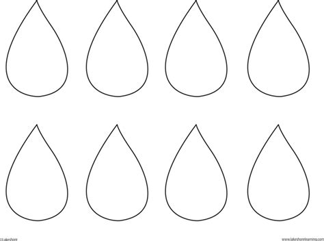 Free Raindrop Template Pdf Kb Page S Flower Templates
