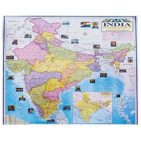 Physical And Political Map Of India Map With States