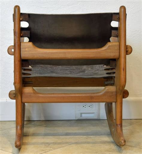 Mid-Century Modern Ecuadorian Wood and Leather Rocking ... This diy mid century modern sculpted plywood chair is my entry into the modern maker podcast one sheet of plywood challenge.