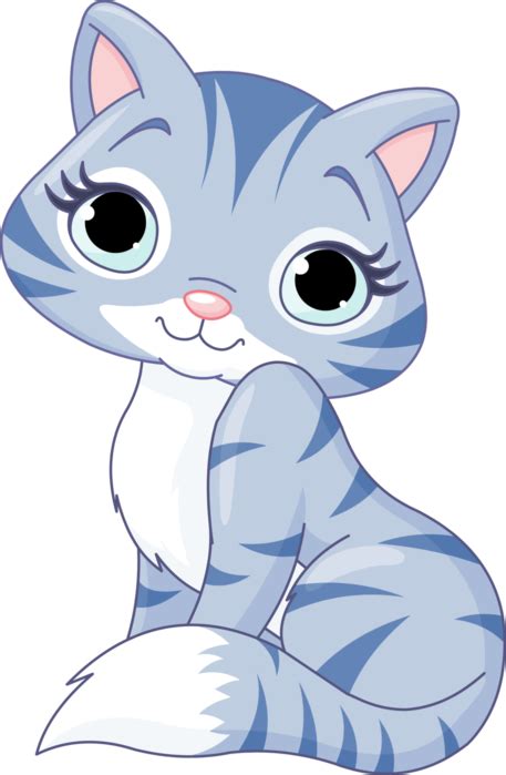 Gatos Animados Png Dibujo De Un Gatito A Color Clipart 3409316 Images