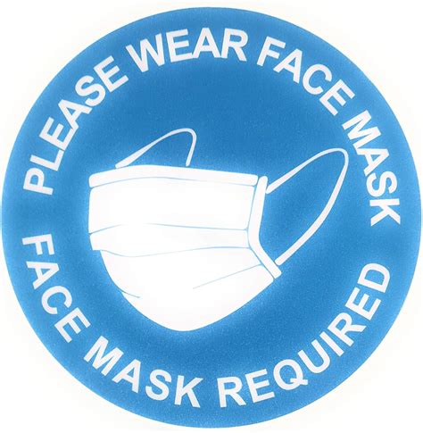 “please Wear Face Mask” Face Mask Sign Peel And Stick Vinyl Window Glass