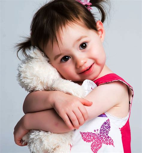 Girl Hugging Plush Toy Adorable Baby Child Cute Piqsels