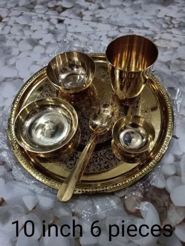 Brass Dinner Thali Set Pieces At Rs Unit In Moradabad ID