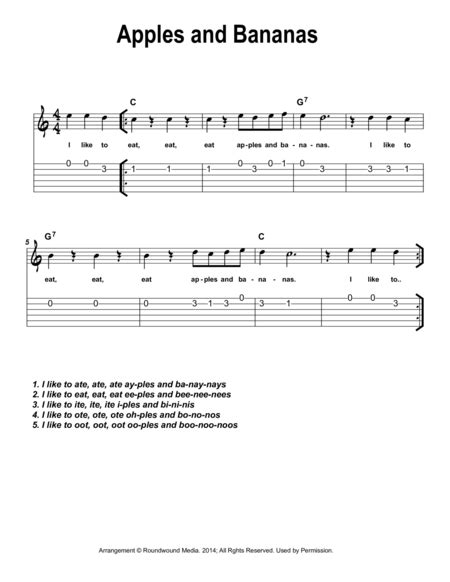 Ultimate guitar tabs has thousands of free easy guitar song tabs for everyone who is looking for very easy guitar songs free. Easy Guitar Nursery Rhymes And Childrens Songs W Chords ...