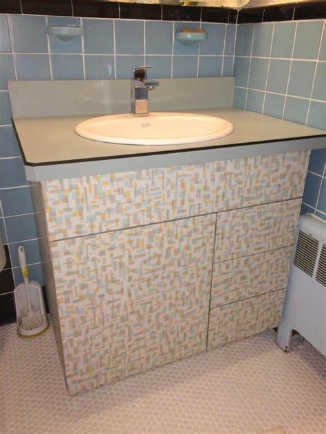 A Bathroom Vanity Made With Wilsonarts Patterned Betty Laminate