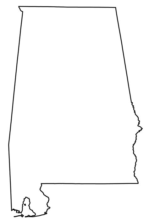 The State Of Alabama Outline Clipart