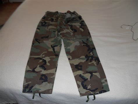 Genuine Us Military Issue Woodland Camo Bdu Pant Very Good Used Med