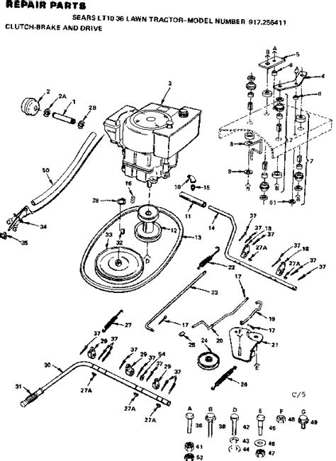 Last summer, i tried to start my craftsman riding lawn mower. XLUTCH-BRAKE AND DRIVE Diagram & Parts List for Model ...