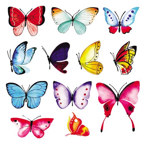 Colorful Butterfly Stickers 12pcsset Butterfly Patches Diy Accessory