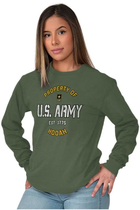 Us Army Hooah Military Usaf Armed Forces Long Sleeve Tshirt Etsy