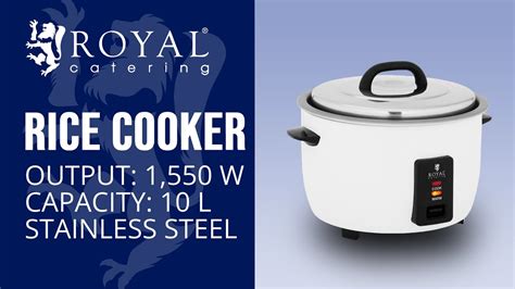 Rice Cooker Royal Catering Rcrk L Product Presentation Youtube